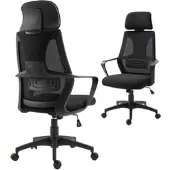 Vinsetto Bürostuhl-64L x 55B x 116-126H cm-Schwarz | Gr.: onesize