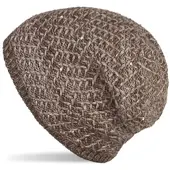 StyleBREAKER Strick Beanie Mütze in Braun | Gr.: onesize