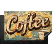 KitchenYeah Herdabdeckplatte Coffee | Gr.: 77 x 59 cm