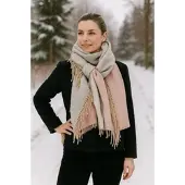 Collezione alessandro Wollschal "Wendeschal" 1 Stk. in rosa-grau, Made in Italy