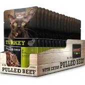 Leonardo - Turkey + Extra Pulled Beef - Pouch - 16 x 70 g