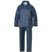 WOLFPACK Wasserdichter Regenanzug Blaues Nylon Größe 6-M.