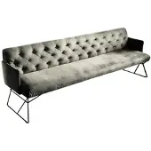 KAWOLA ESSZIMMERBANK CHARME Silber Velvet