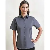 Premier Workwear Damen Popeline Bluse kurzarm PR302 white 42 (L/14)