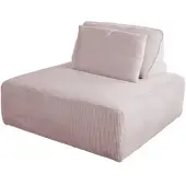 KAWOLA HOCKER MIT RÜCKENKISSEN WIOLO SOFT Pink Cord