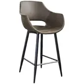 KAWOLA Barhocker ZAJA Barstuhl Sitzhöhe 76 cm Microfaser oliv