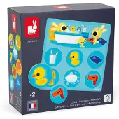 Janod Lotto Das Haus - Lernspiel für Kinder - Haustiere und Räume -Karton