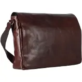 Leonhard heyden Umhängetasche Schultertasche mit Laptopfach Cambridge Shoulder Bag Redbrown braun