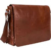 Leonhard heyden Umhängetasche Schultertasche mit Laptopfach Cambridge Shoulder Bag Cognac braun