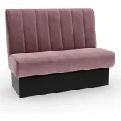 BIG Möbel Bistro Sitzbank Classic | 180 cm | Samtstoff in Rosa-Lila | Vertikal | Dinerbank
