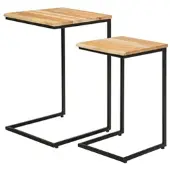 Home24 Beistelltisch-Set SULLIN 2-teilig in Akazie | Gr.: onesize