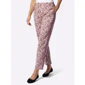 Sieh an! Freizeithose in sand-violett-bedruckt | Gr.: 52
