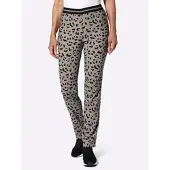 Sieh an! Bengalinhose in schwarz-taupe-bedruckt | Gr.: 56