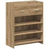 vidaXL Schuhschrank 73,5 x 36 x 92 cm Holzwerkstoff Artisan-Eiche