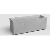 Artevasi Jardinière SYDNEY - Kunststoff - Hellgrau - Rechteckig - 79,5x29,5x29,5 cm - 57 L -
