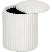 HOMCOM Aufbewahrungshocker-35L x 35B x 45H cm-Weiß | Gr.: onesize