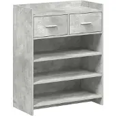 vidaXL Schuhschrank 73,5 x 36 x 92 cm Holzwerkstoff Betongrau