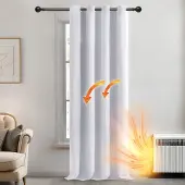 OEM Verduisterende Grijswitte Kerstgordijnen 140x180 cm, stille Woonkamer gordijnen