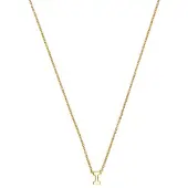 Luxenter Halskette mit 18-karätigem Gelbgold-Finish – Alphabet