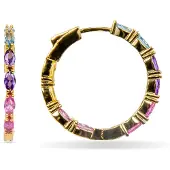Luxenter -Ohrringe aus 925er Sterlingsilber und mehrfarbigem Zirkonia mit 18-karätiger Goldbeschichtung – Zynsi