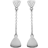 Luxenter -Ohrringe aus 925er Sterlingsilber mit glänzendem Zirkonia, rhodiniert – Syso