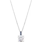 Luxenter -Halskette aus 925er Sterlingsilber mit Aquamarin-Zirkonia und Rhodiumbeschichtung – Xephass
