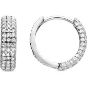 Luxenter -Ohrringe aus 925er Sterlingsilber mit glänzendem Zirkonia, rhodiniert – Taki