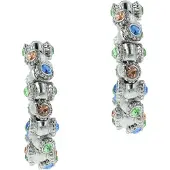 Otazu Vintage Barrel Hoops Multicolor - Rhodium Größe: OS | Ohrringe Outlet | Damen