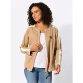 Witt Weiden Shirtjacke in camel-ecru | Gr.: 36