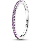 Pandora 192999C04 Damen-Silberring Funkelndes Lila Halber Ewigkeits-Ring