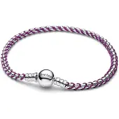 Pandora 593816C03 Damen-Armband Silber Veneziakette Lila