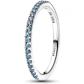 Pandora 192999C03 Damen-Ring Silber Funkelndes Blau Halber Ewigkeits-Ring
