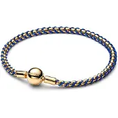 Pandora 563816C02 Damenarmband Veneziakette Goldfarben/Blau