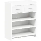 vidaXL Schuhschrank 73,5 x 36 x 92 cm Holzwerkstoff Weiß