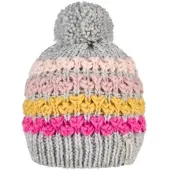 Sterntaler Bommelmütze Streifen in silber mel. | Gr.: 53 cm