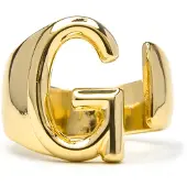 Luxenter Ring mit 18-karätiger Gelbgold-Finish – Alphabet