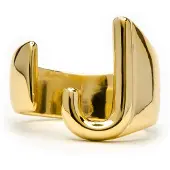 Luxenter Ring mit 18-karätiger Gelbgold-Finish – Alphabet