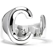 Luxenter Ring mit Silber-Finish – Alphabet