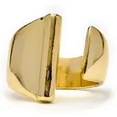 Luxenter Ring mit 18-karätiger Gelbgold-Finish – Alphabet