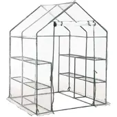 Furnicato Gewächshaus Mit 8 Regalen 143 X 143 X 195 Cm