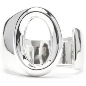 Luxenter Ring mit Silber-Finish – Alphabet