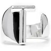 Luxenter Ring mit Silber-Finish – Alphabet