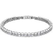 Luxenter Armband in Silberoptik und mit glänzendem Zirkonia – Zaix