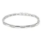 Luxenter -Armband aus glänzendem Zirkonia mit Rhodium-Finish – Tavli