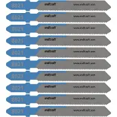 Wolfcraft 8021100 10 Stichsägeblätter Metall Gerade 1-4 mm 10 St.