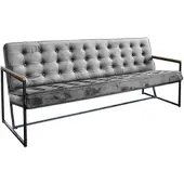 KAWOLA POLSTERBANK ARLY Grau Velvet