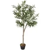 Lex Kunstpflanze Plastikpflanze Olivenbaum Kunstbaum mit Blumentopf 150 cm : 150 cm