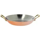 De Buyer servierpfanne mit 2 messinggriffen ø 16cm inocuivre