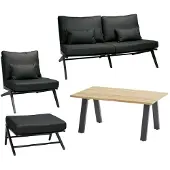 4Seasons Stern/Jackie/Odea Gartenlounge-Set 5-teilig