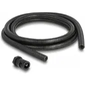 DeLOCK Kabelschutzschlauch 2 m x 13 mm mit 2 x PG9 Schlauchverschraubung Set schwarz, Kabelmuffe, Kunststoff, Schwarz